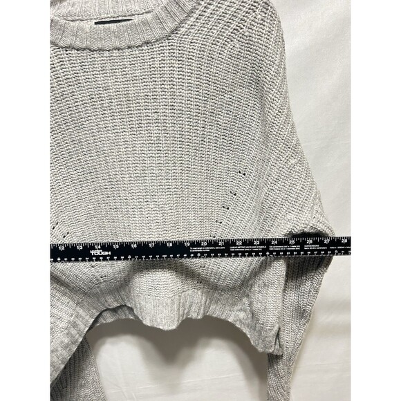 Naadam Womens Medium Wool Cashmere Cable Knit Gray Sweater - Picture 3 of 10